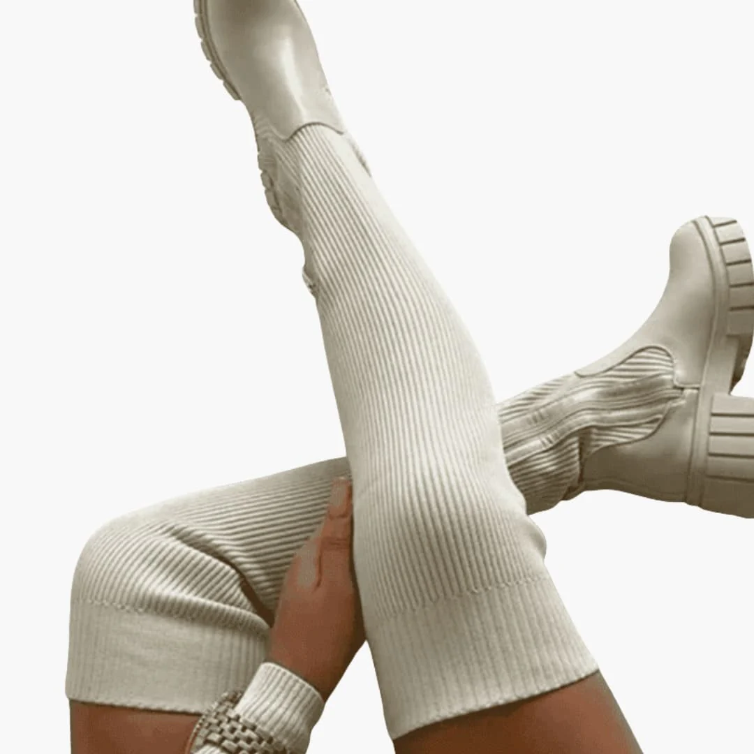Arline - Damskie wysokie buty z elastyczną cholewką i grubą podeszwą - Image 2
