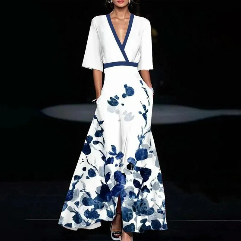 Aurelia - Damska Sukienka w Kwiaty | Maxi - Image 6