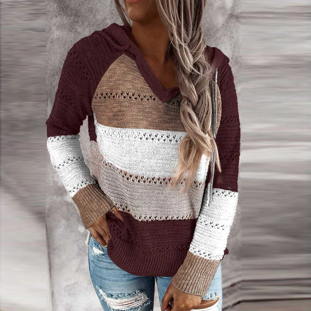 Aveline - Damski Sweter z Kapturem w Stylu Boho - Image 3