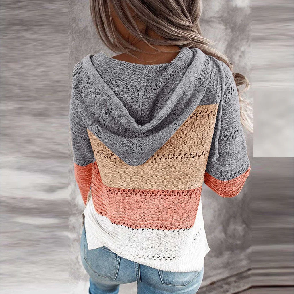 Aveline - Damski Sweter z Kapturem w Stylu Boho - Image 4