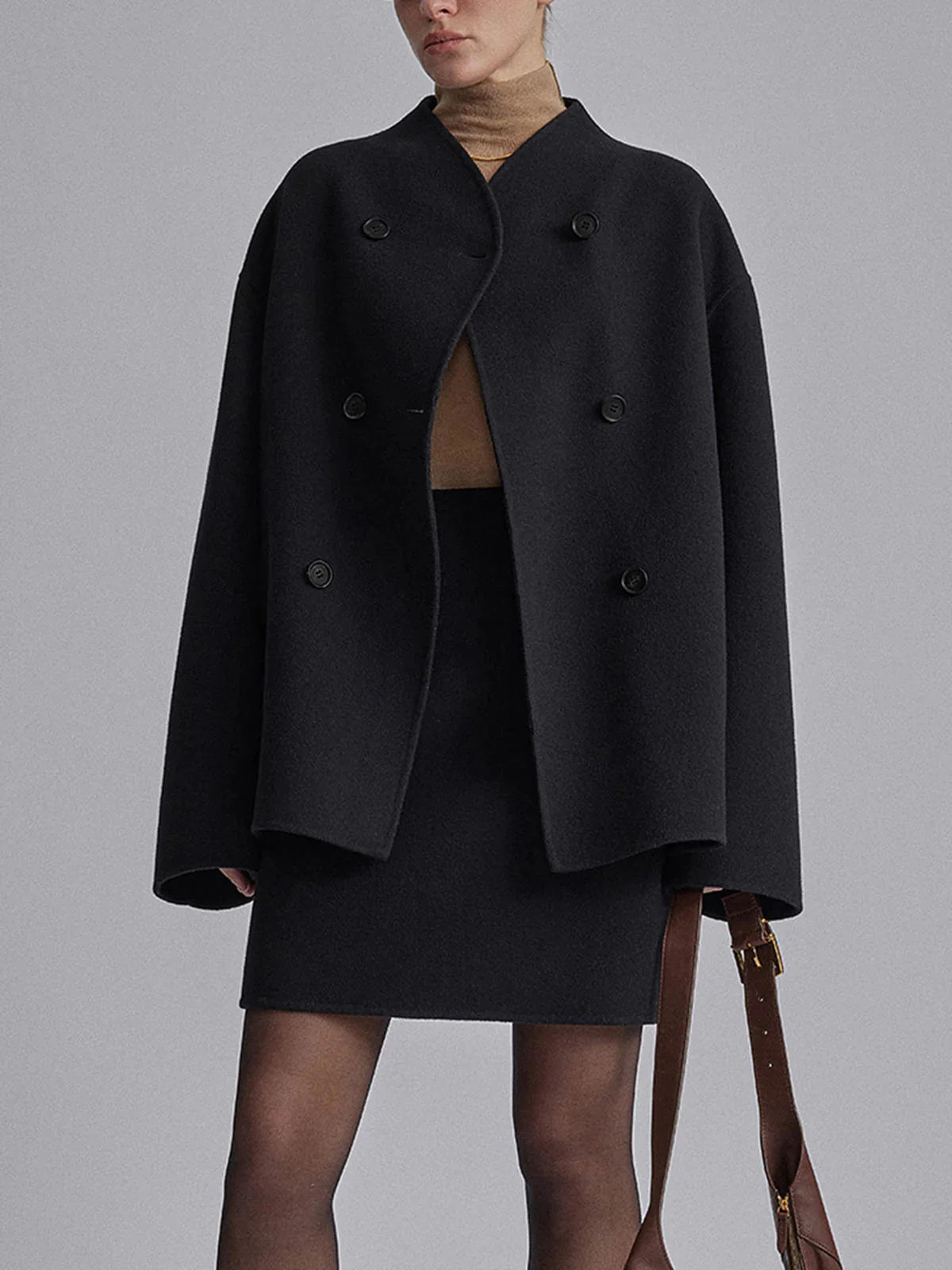 Bailey | Oversized damski płaszcz koszulowy - Image 8