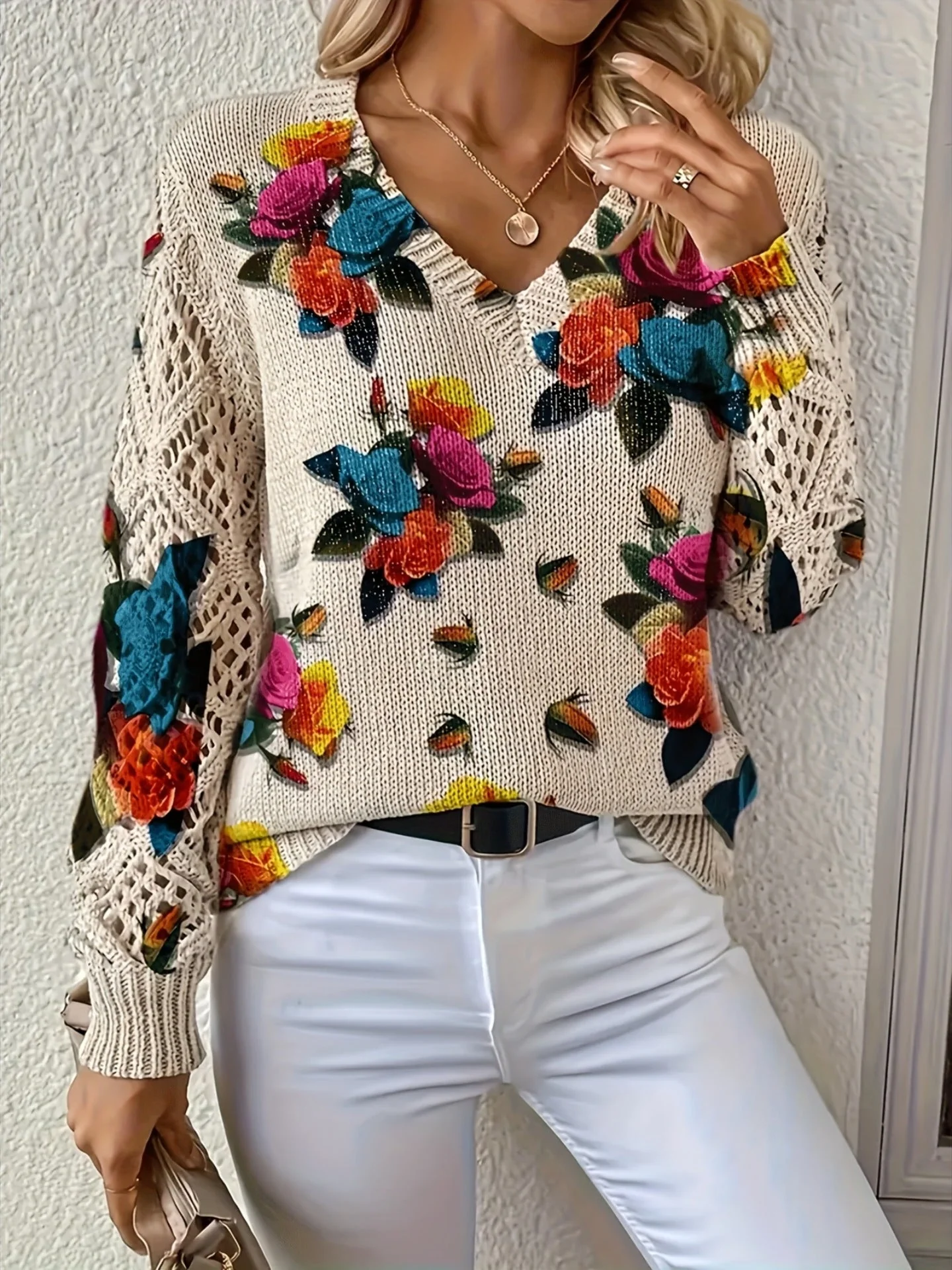 Berenice - Stylowy sweter z kwiatowym wzorem dla kobiet - Image 6