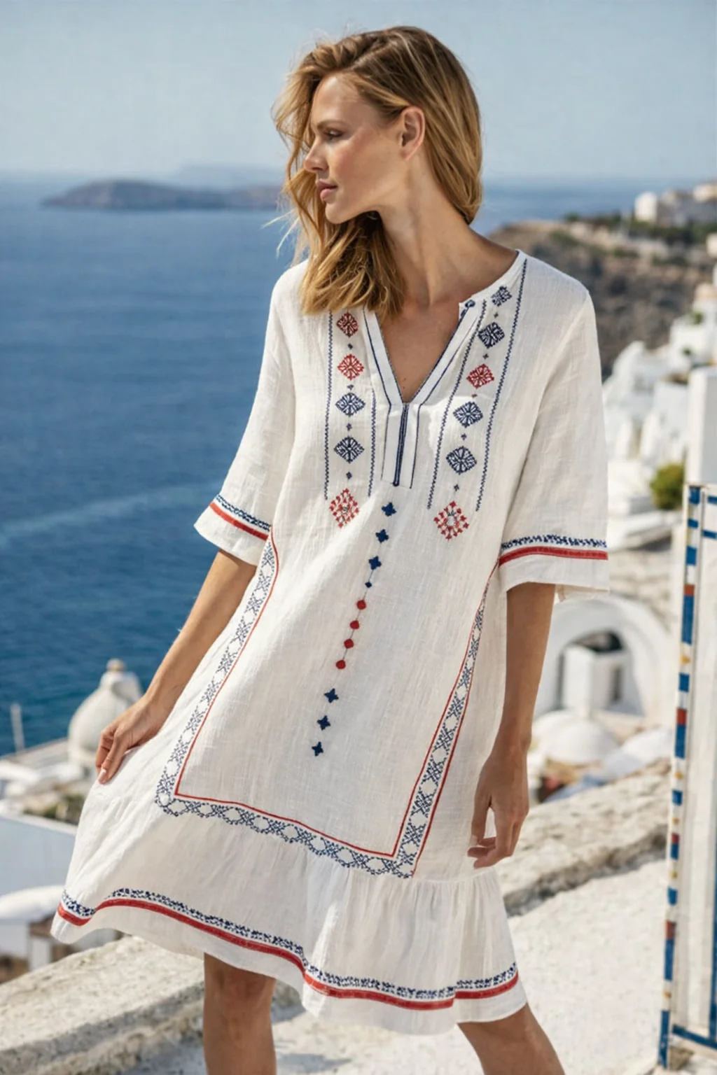 Bianca | Sukienka plażowa FRESH LABEL Maui lekka letnia boho elegancka - Image 5