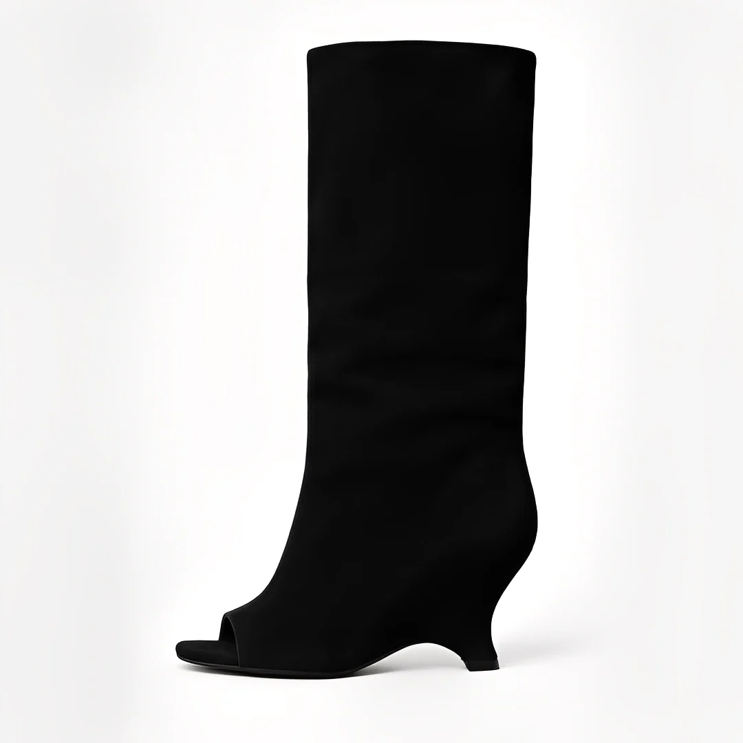 Cally - Stylowe wysokie buty z otwartym noskiem dla kobiet - Image 3