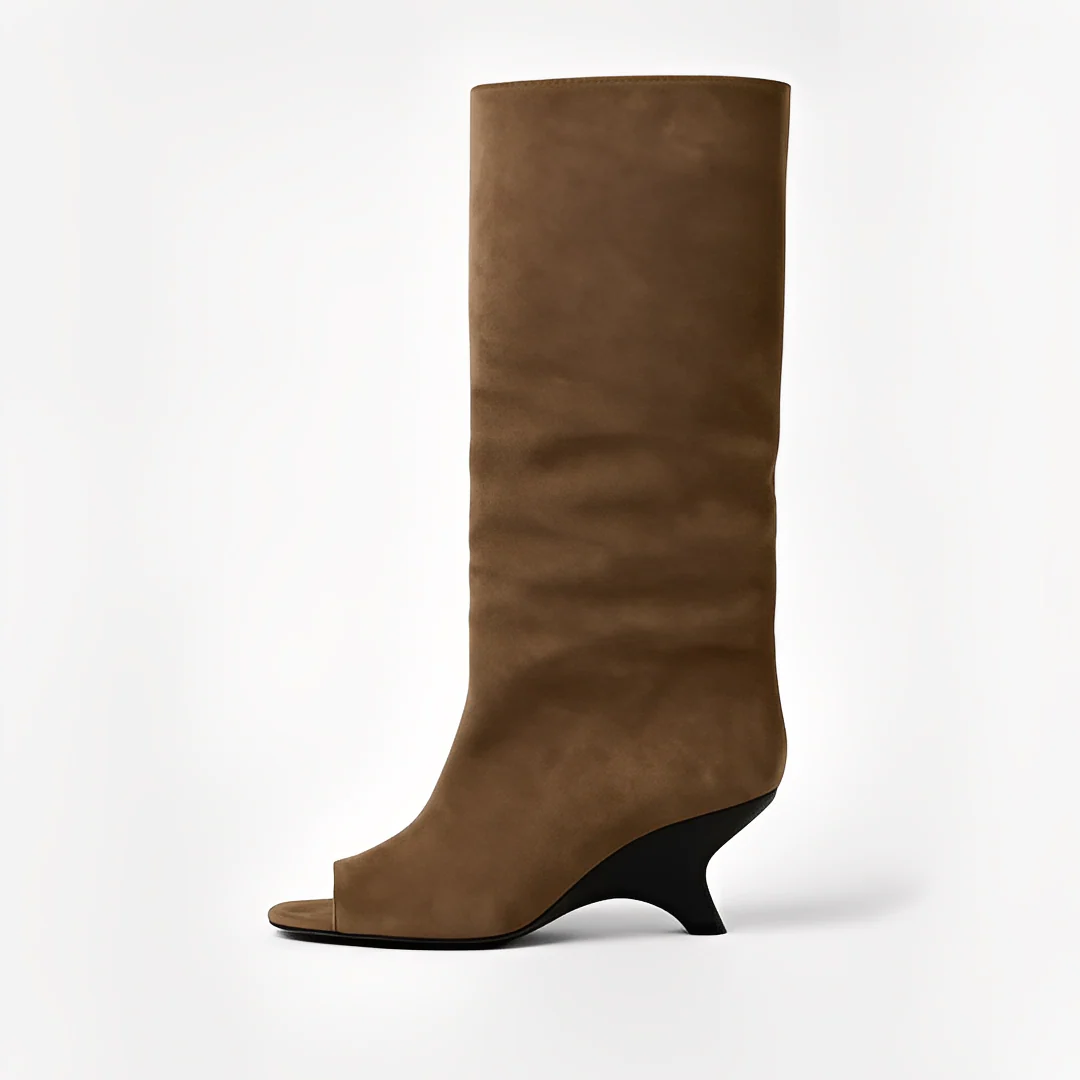 Cally - Stylowe wysokie buty z otwartym noskiem dla kobiet - Image 4