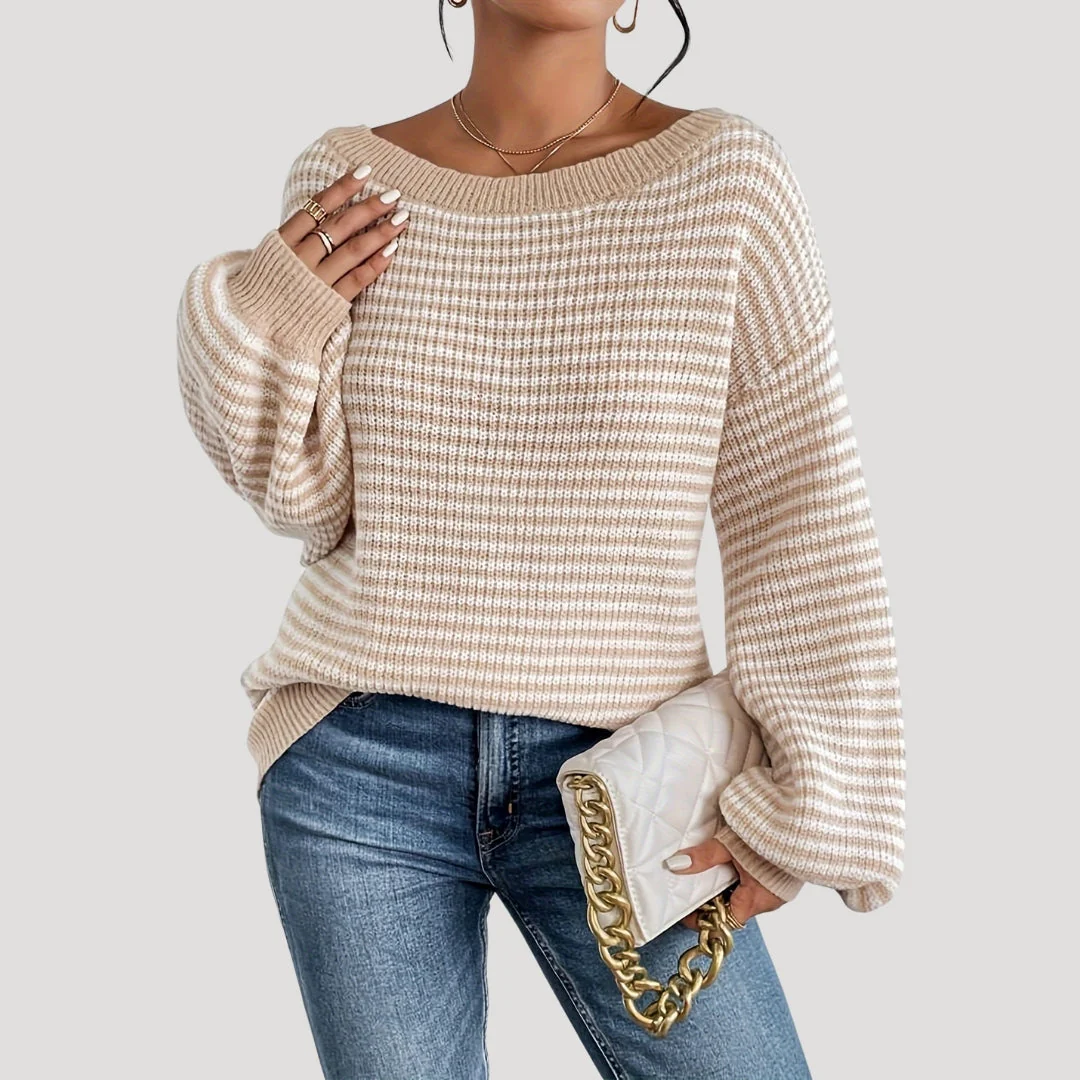 Carlene – damski sweter z dzianiny w stylu casual chic – zima