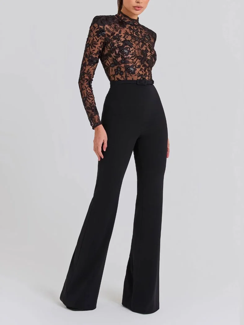 Chelsea – Elegancki koronkowy top z dopasowanymi spodniami dla kobiet - Image 5