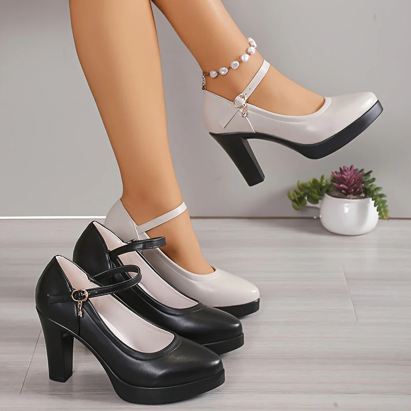 Dalia - Buty damska na platformie | Pasek w stylu Mary Jane - Image 2
