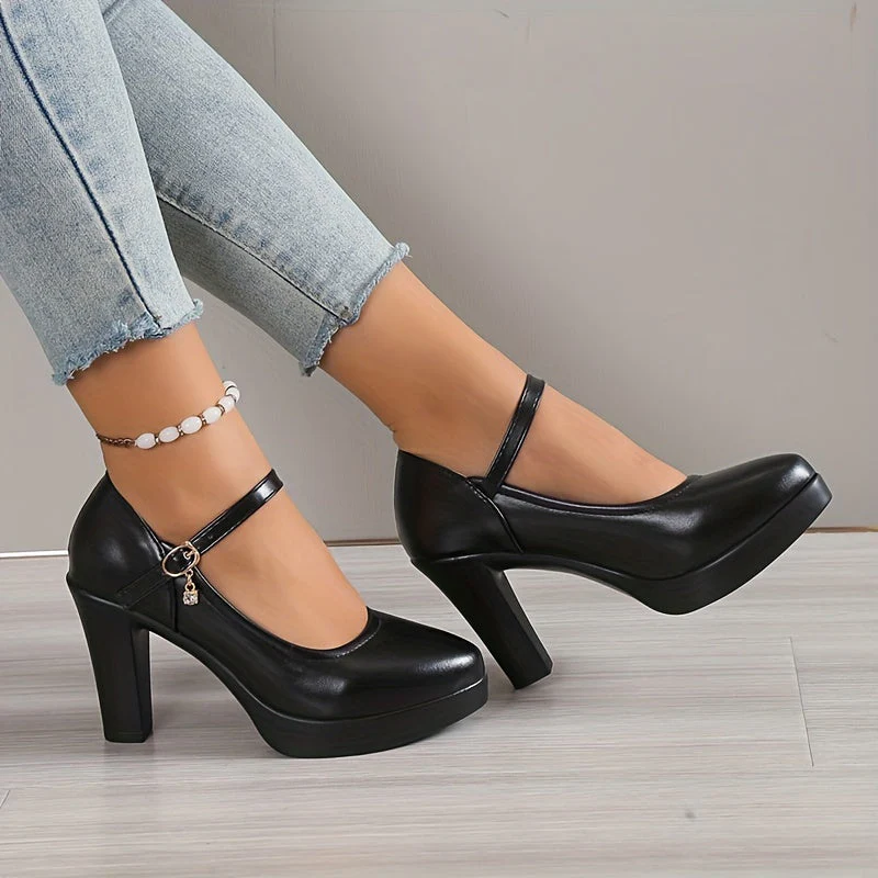 Dalia - Buty damska na platformie | Pasek w stylu Mary Jane - Image 6