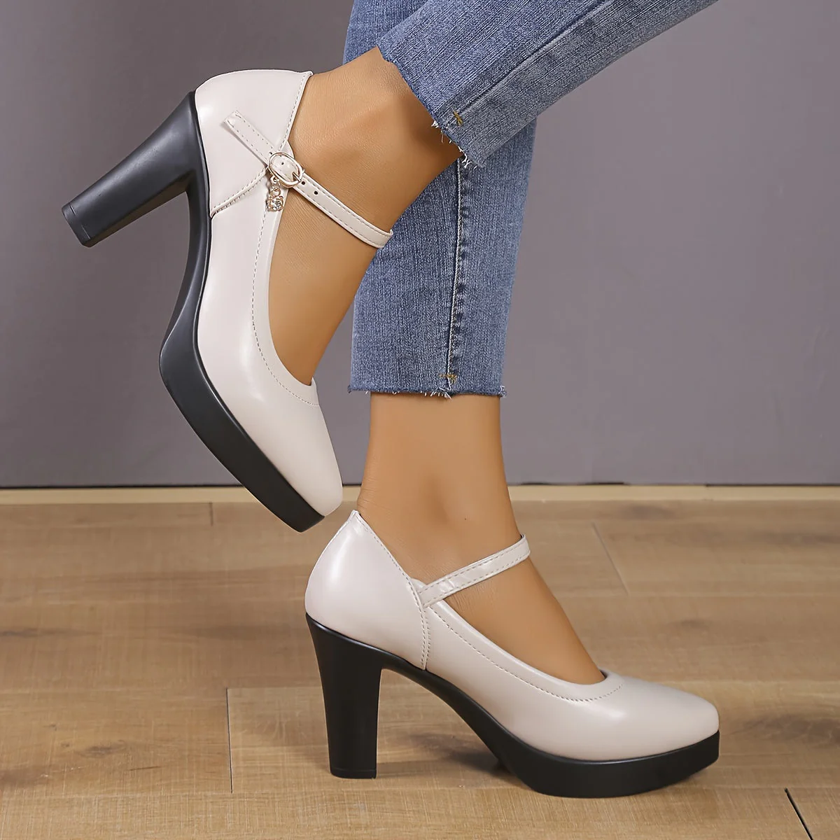 Dalia - Buty damska na platformie | Pasek w stylu Mary Jane - Image 7