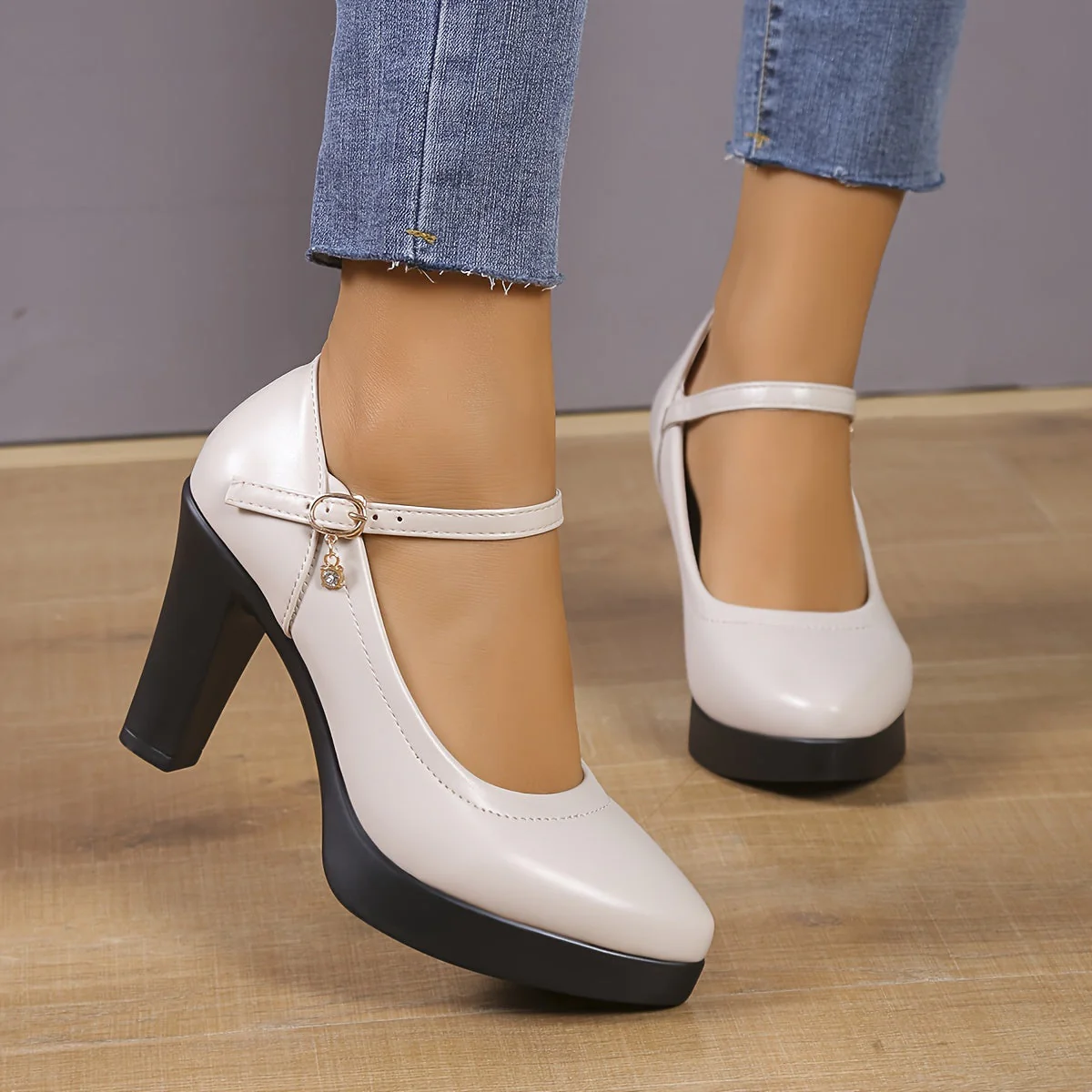 Dalia - Buty damska na platformie | Pasek w stylu Mary Jane - Image 9