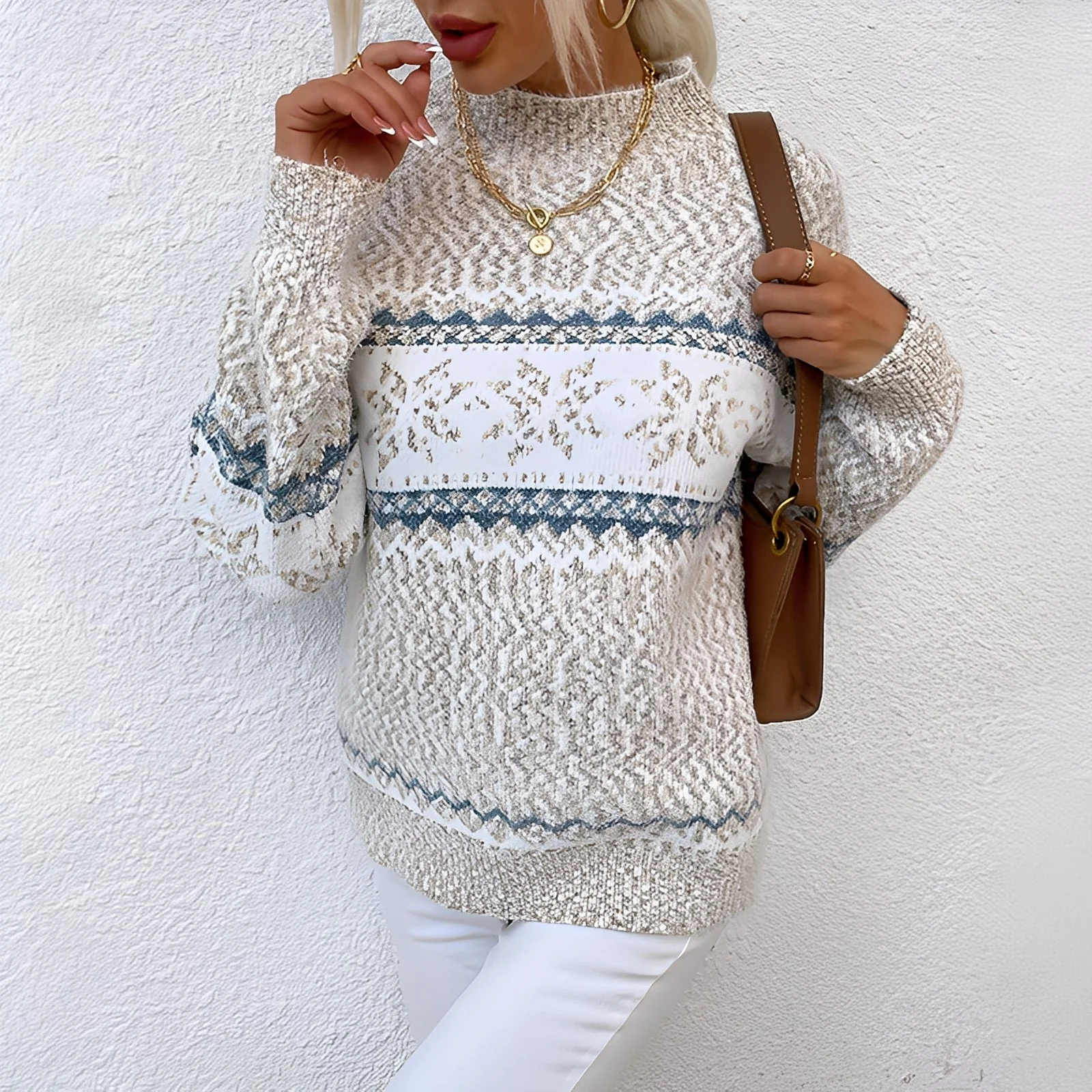 Darlene - Stylowy pulower z wełny dla kobiet - Image 3