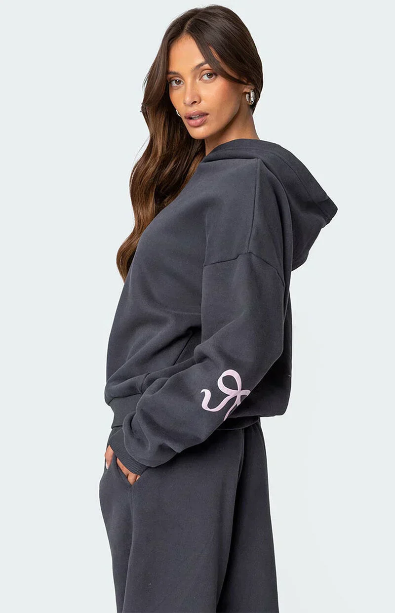 Delilah I Loungewear Niezbędny zestaw oversize'owej bluzy z kapturem i spodni - Image 2