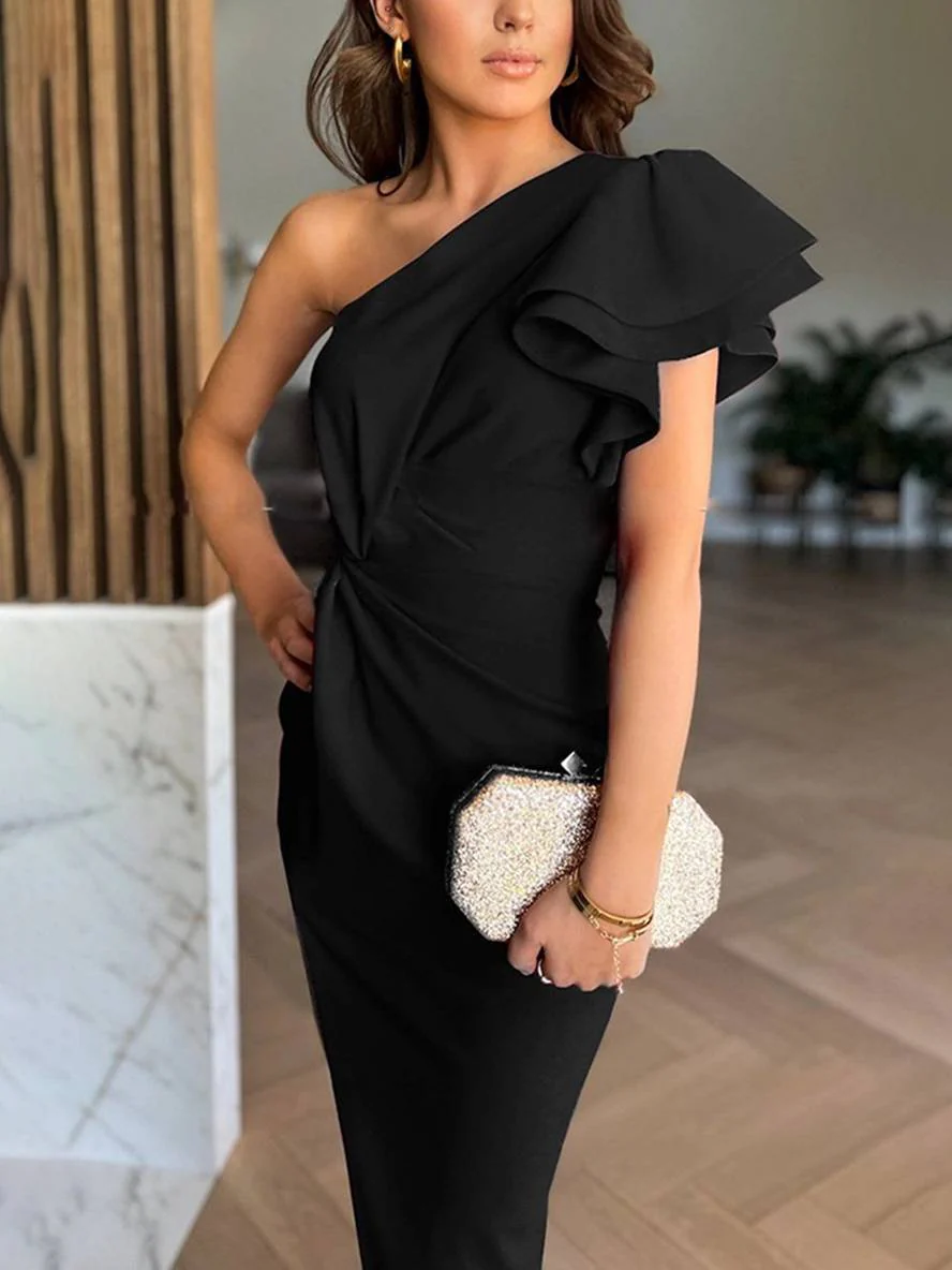 Diana | Elegancka Suknia Wieczorowa z Falbanami i Wycięciami - Image 16
