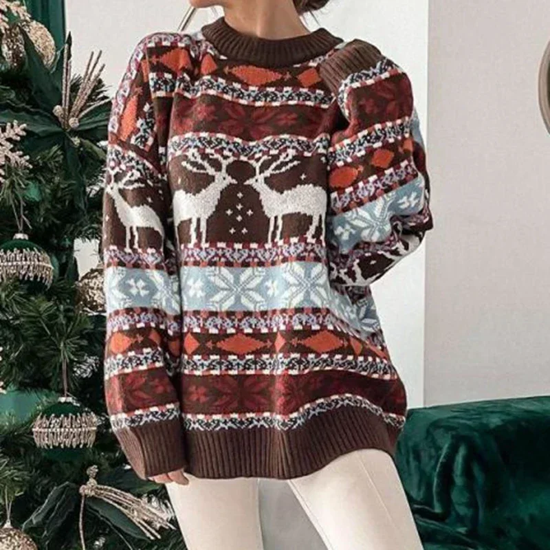 Ela - Damski zimowy sweter z motywem reniferów - Image 8