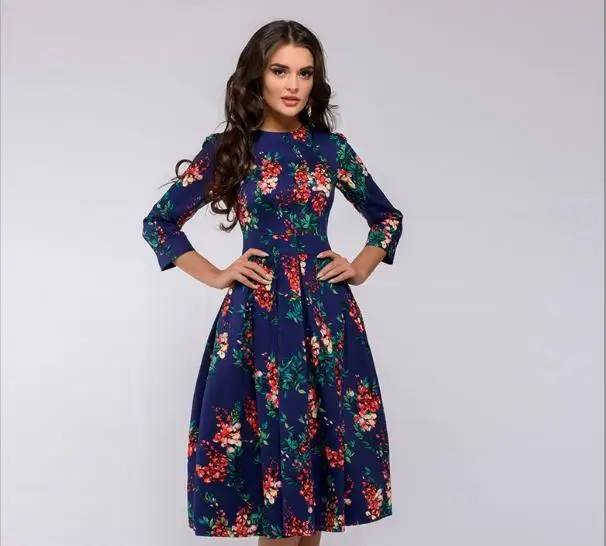 Eliana - Elegancka sukienka midi z kwiatowym wzorem - Image 6