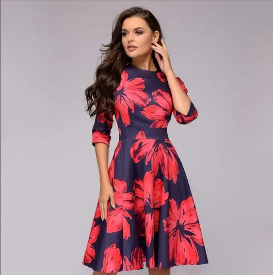 Eliana - Elegancka sukienka midi z kwiatowym wzorem - Image 7