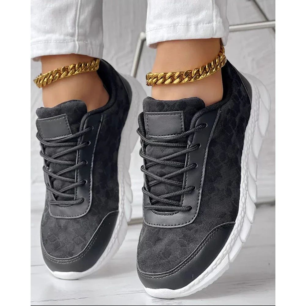 Elvira - Damskie buty sportowe sneakersy ortopedyczne z koronkowymi wstawkami - Image 9