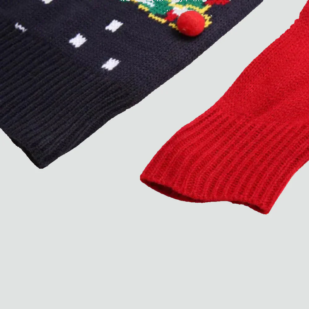 Emilia - Świąteczny sweter damski ciepły dzianinowy z okrągłym dekoltem - Image 3