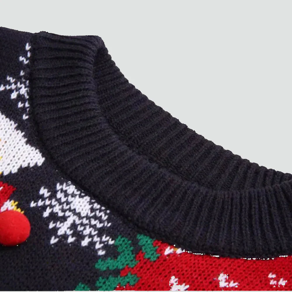 Emilia - Świąteczny sweter damski ciepły dzianinowy z okrągłym dekoltem - Image 6