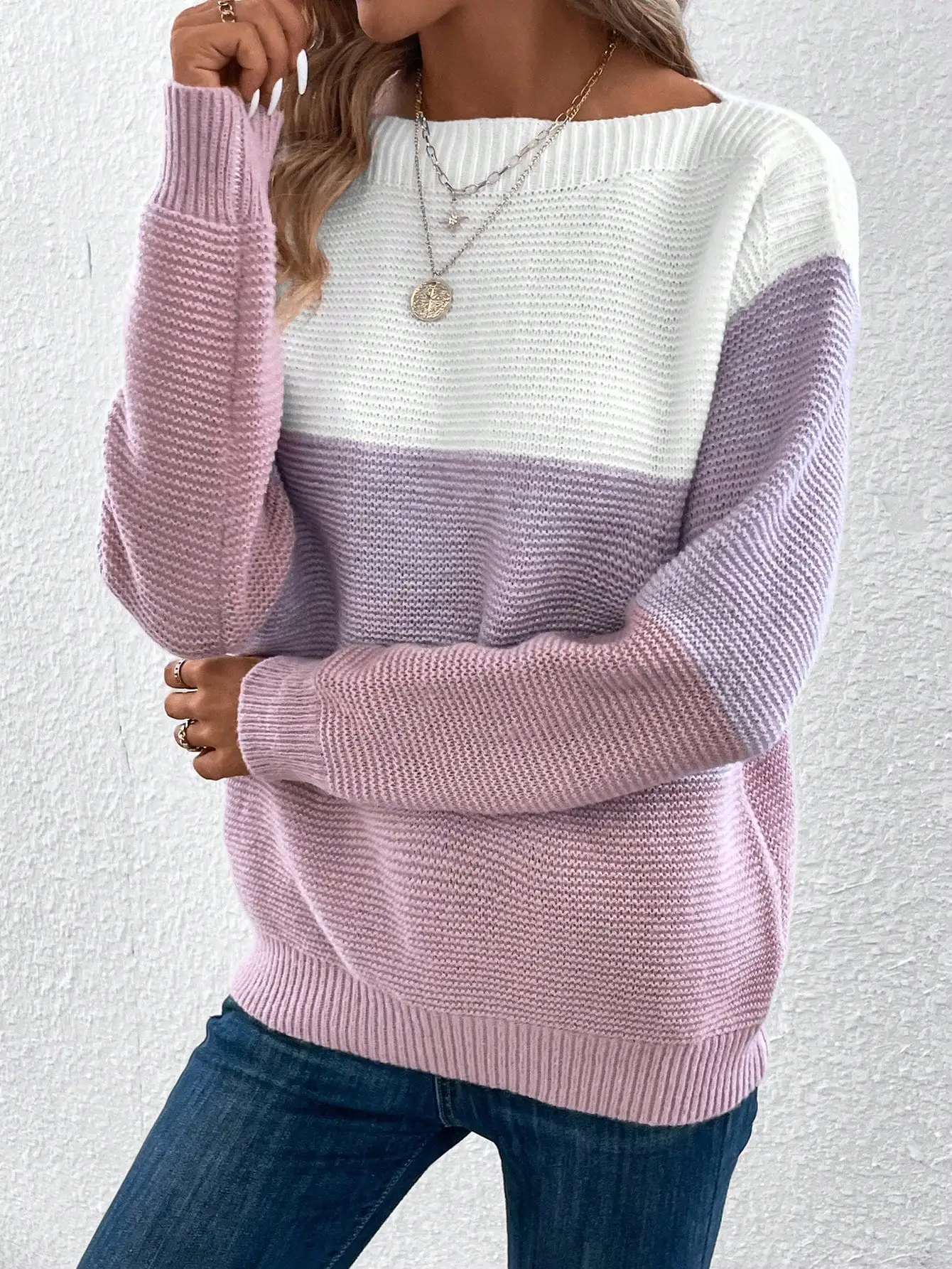 Evadne - Damski sweter w pastelowe pasy – wygodny i stylowy na co dzień - Image 6