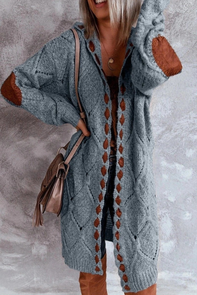 Evelyn | Stylowy długi kardigan damski z kapturem - Image 6