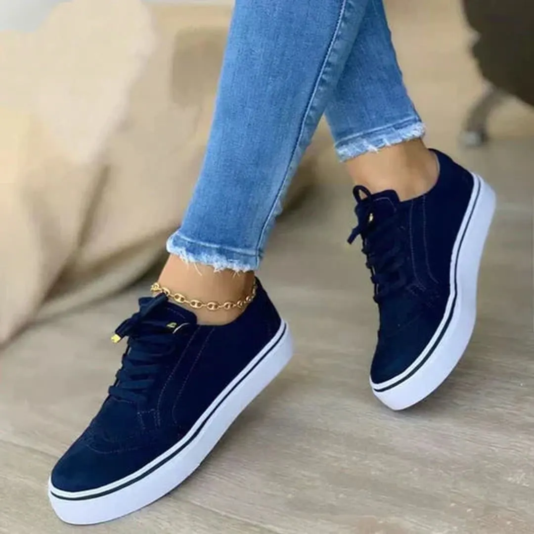 Fleur - Damskie sneakersy ze sznurowaniem – casualowy styl - Image 3