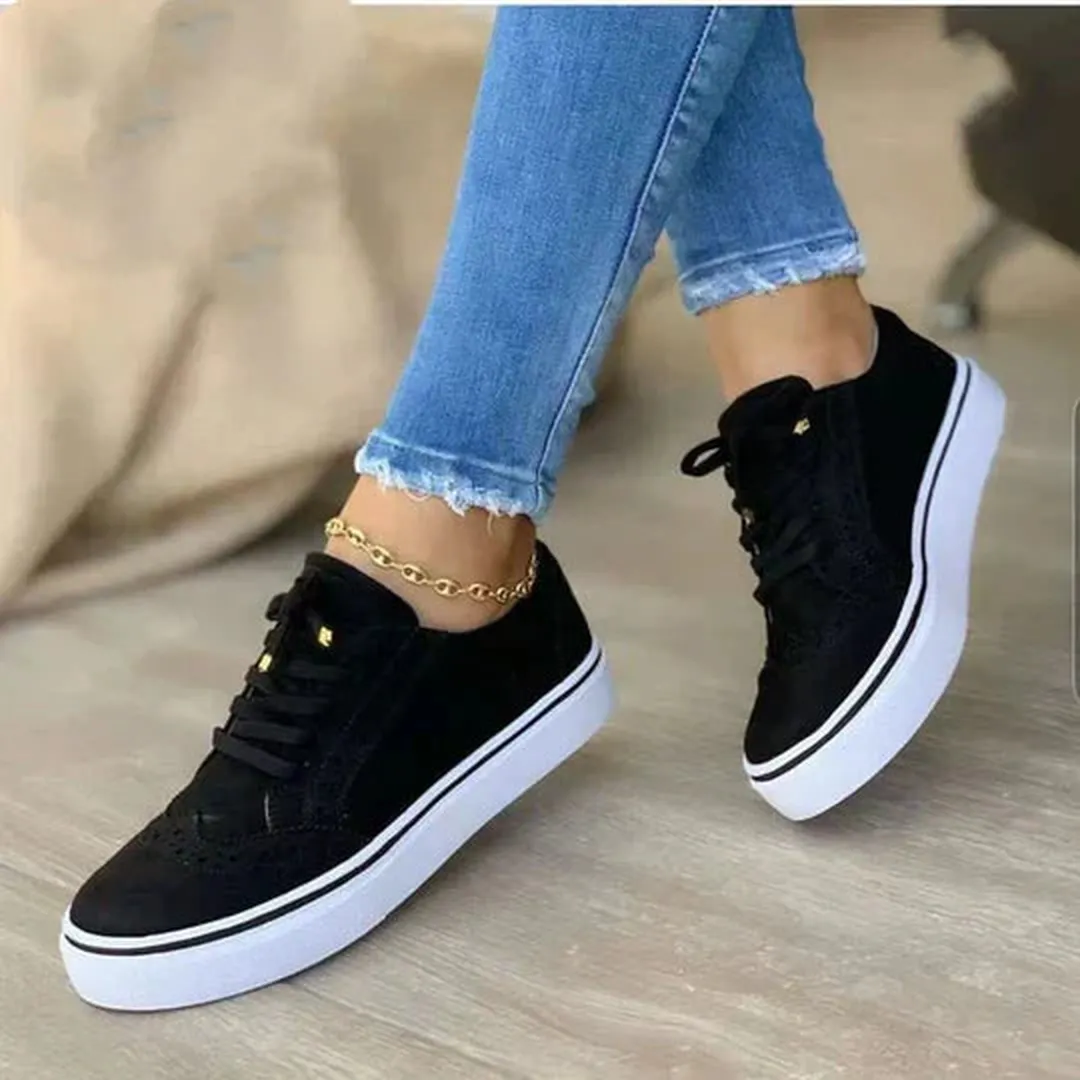 Fleur - Damskie sneakersy ze sznurowaniem – casualowy styl - Image 4