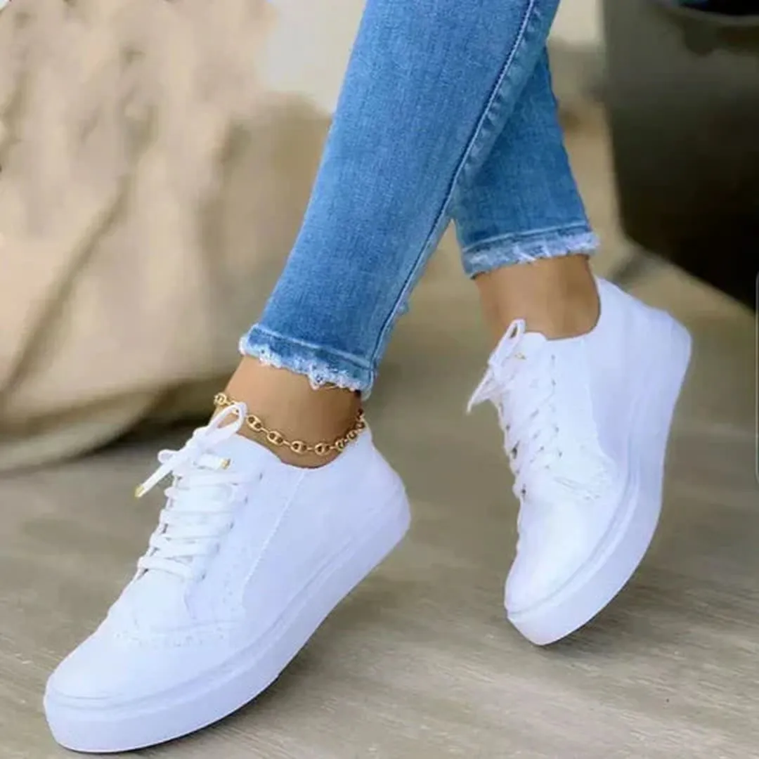 Fleur - Damskie sneakersy ze sznurowaniem – casualowy styl - Image 5