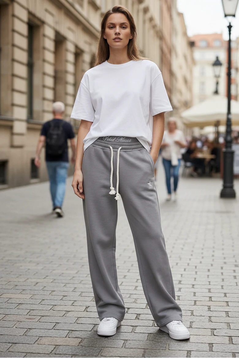 Gwyneth | Damskie spodnie dresowe joggery unisex luźny krój styl streetwear
