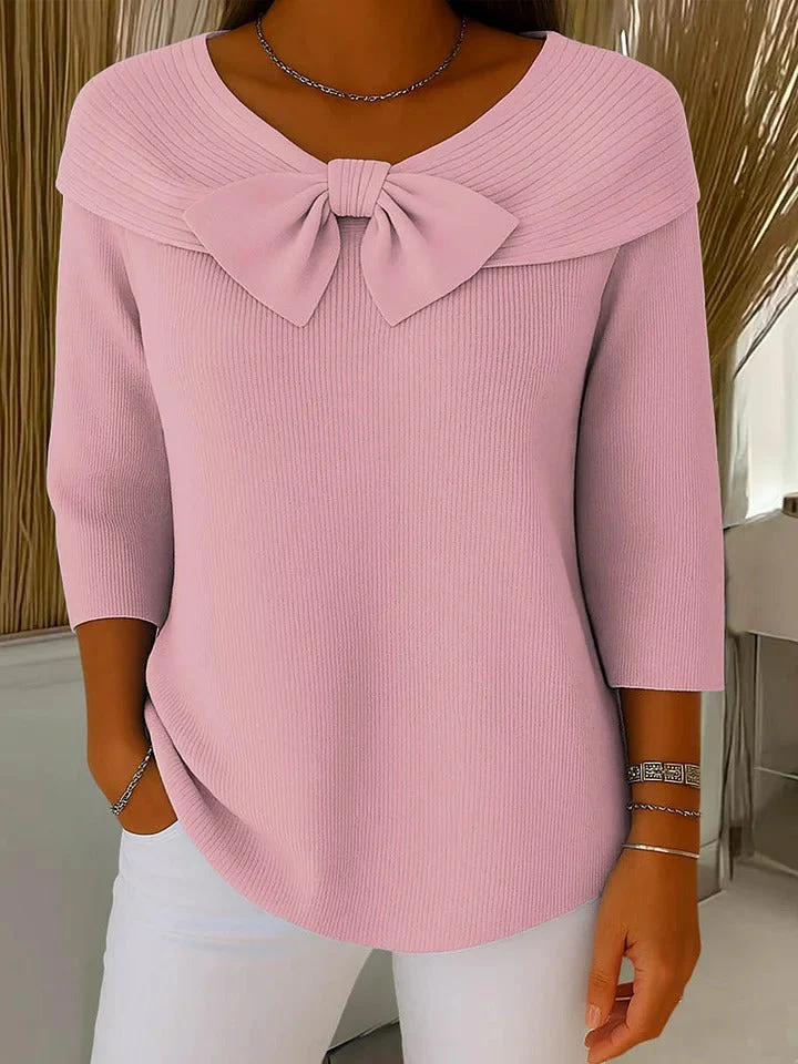 Ilona | Damski sweter z kokardą – elegancki i stylowy - Image 3