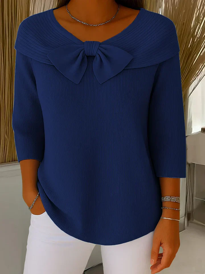 Ilona | Damski sweter z kokardą – elegancki i stylowy - Image 5