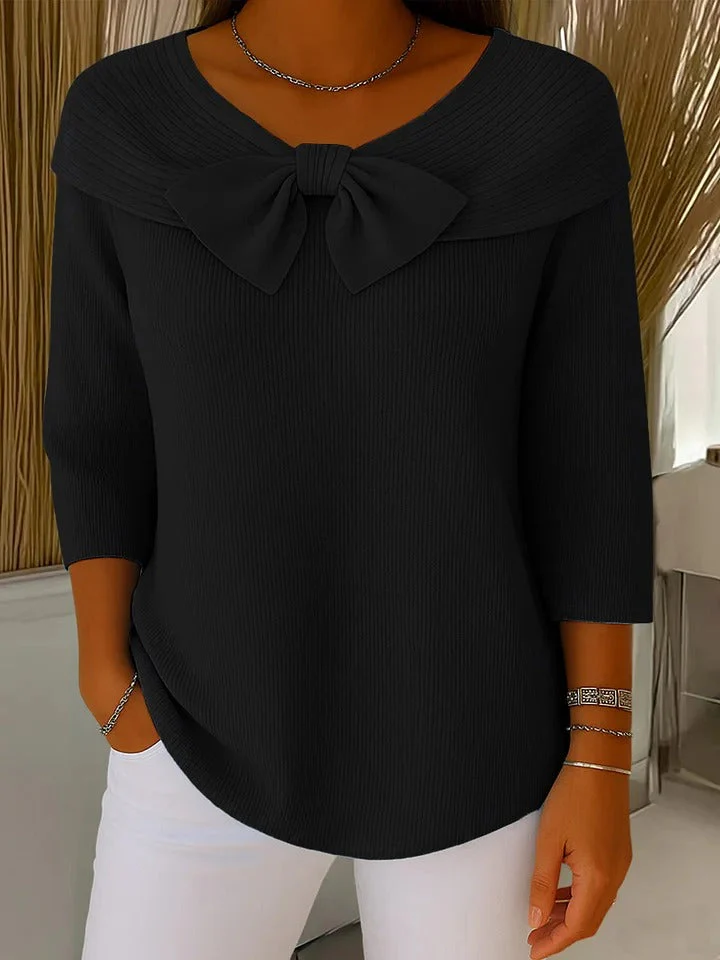 Ilona | Damski sweter z kokardą – elegancki i stylowy - Image 6