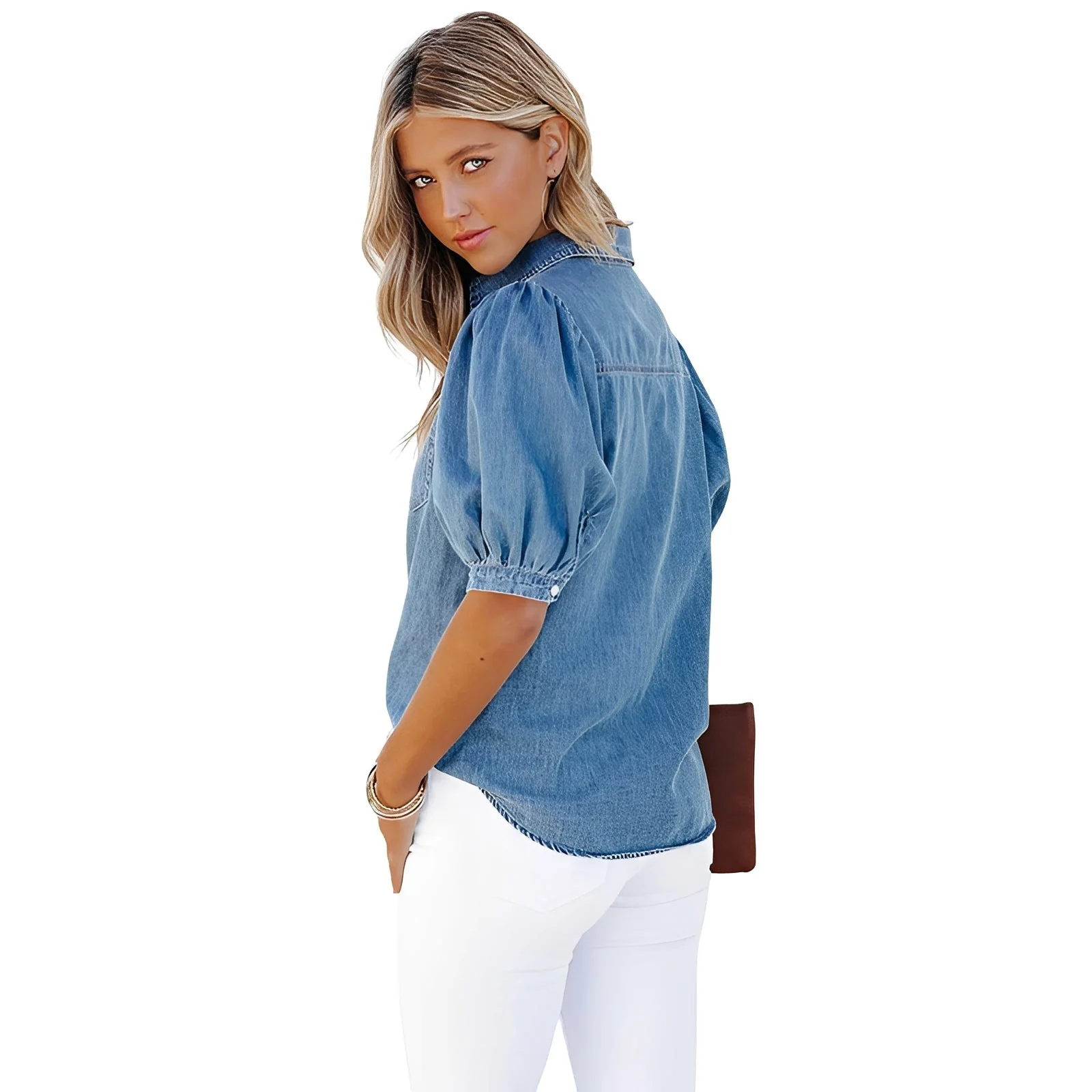 Karly - Klasyczna i wygodna koszula z denimu dla kobiet - Image 2