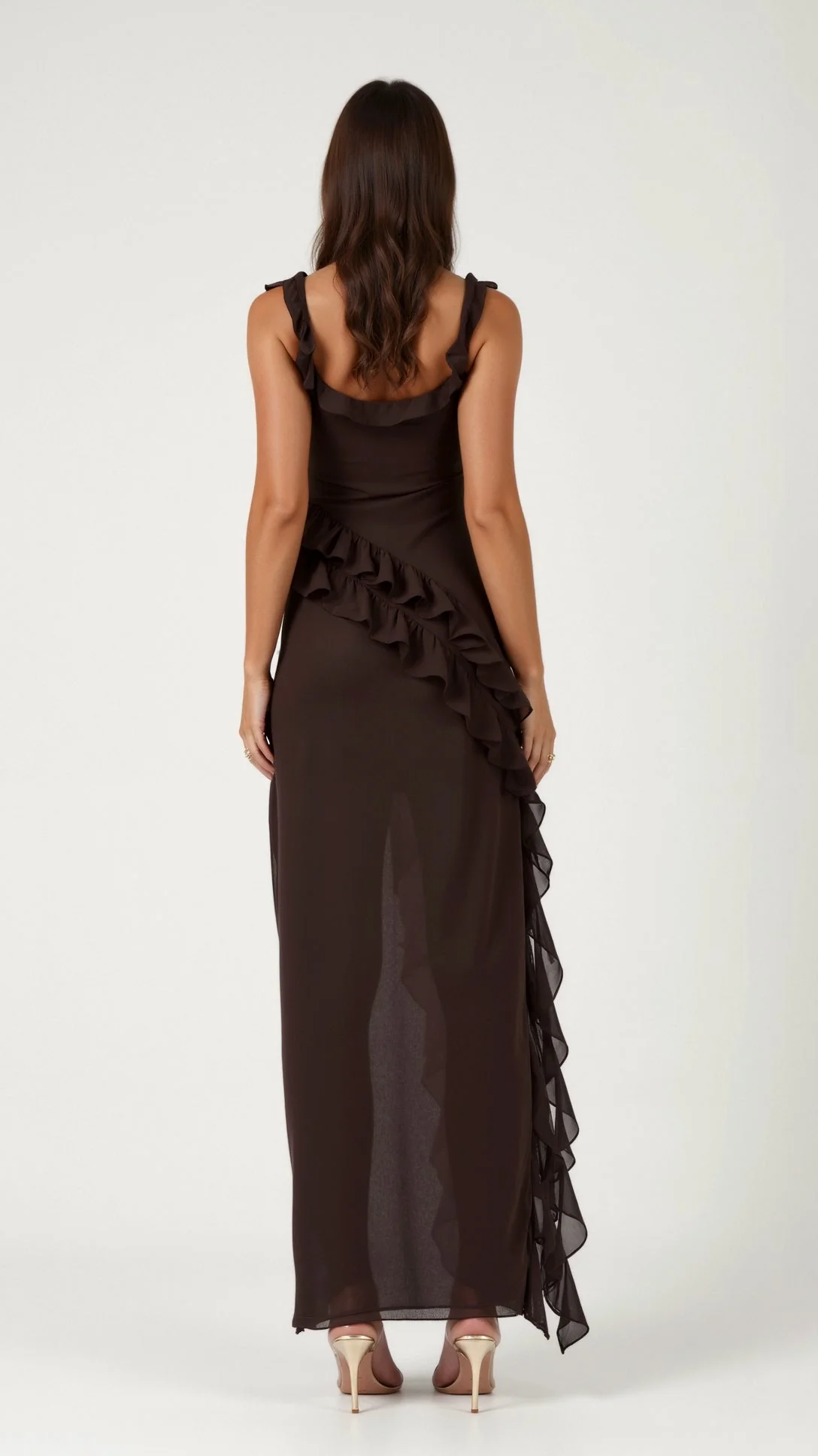 Laura | Elegancka falbankowa sukienka maxi - Image 4