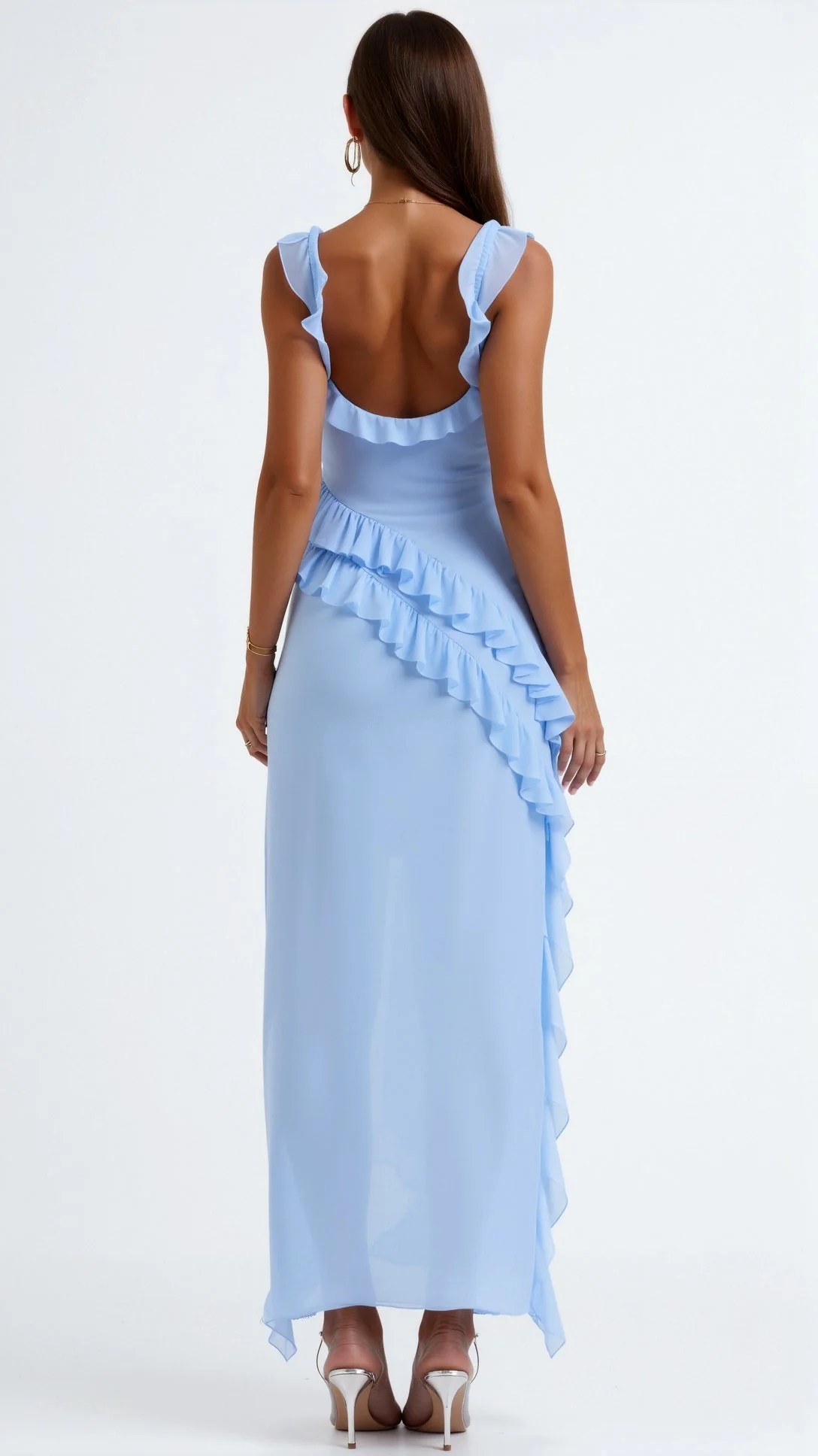 Laura | Elegancka falbankowa sukienka maxi - Image 7