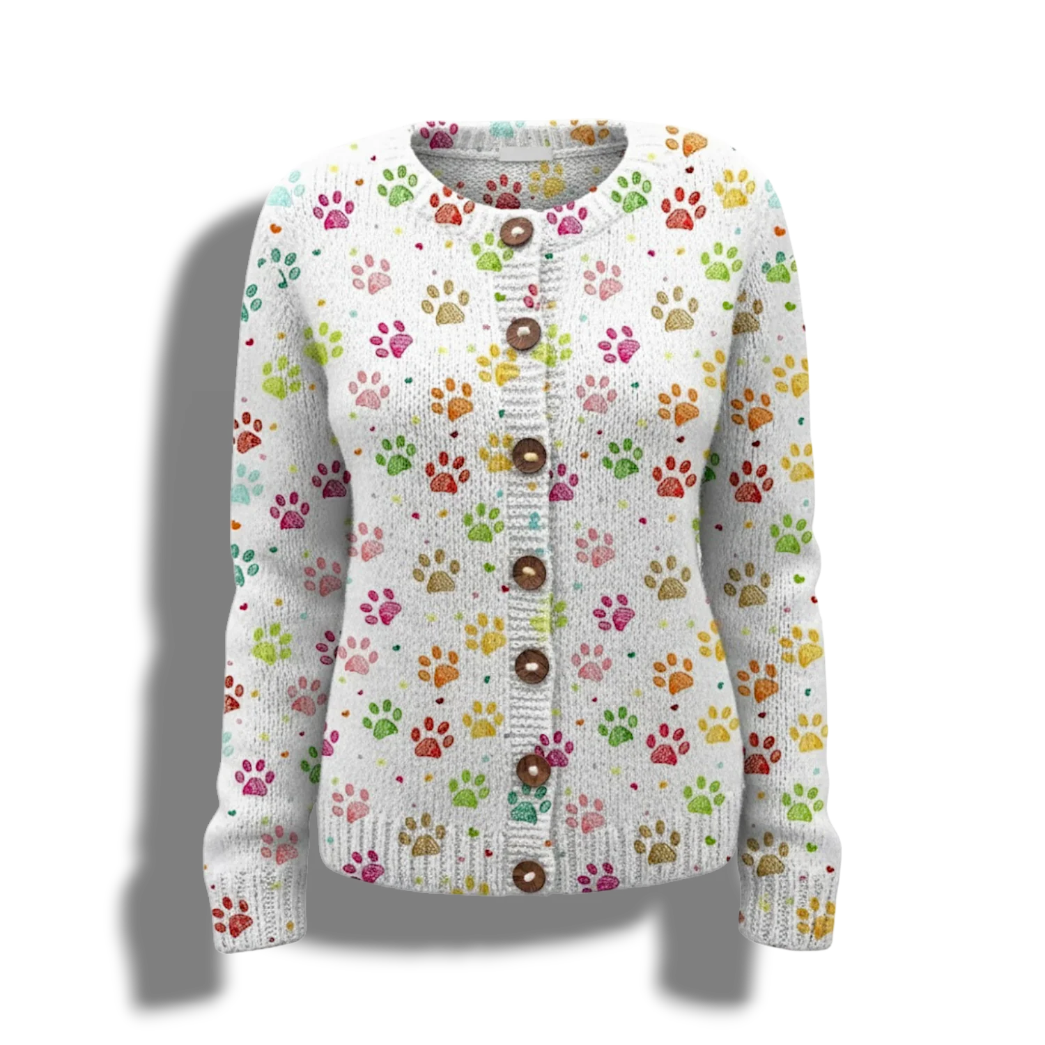 Leah - Kolorowy Kardigan W Kwiaty – Stylowy Przytulny Sweter Dzianinowy - Image 2