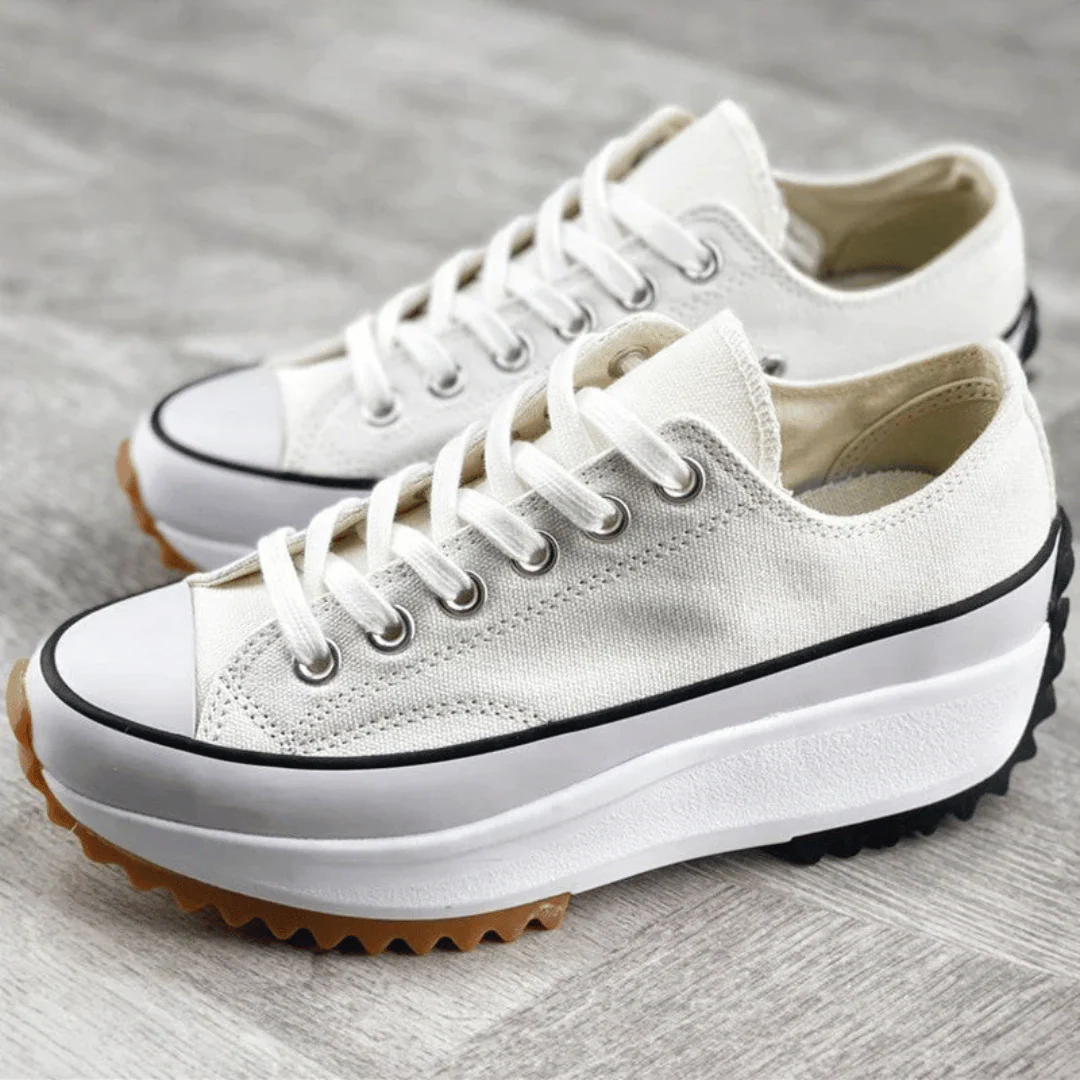 Lena - Damska ortopedyczne sneakersy na platformie | Sznurowane - Image 8