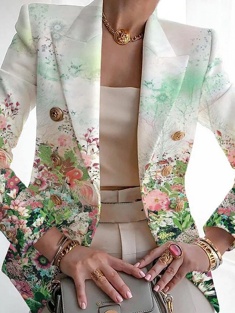 Liora - Damska Marynarka w kwiaty | Nieformalne - Image 6