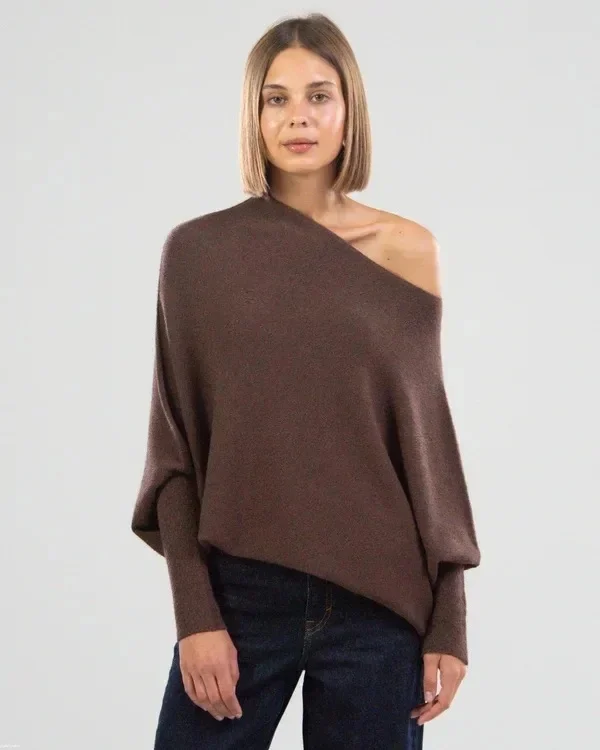 Lody | Miękki Sweter Oversize z Dekoltem Łódka - Image 5