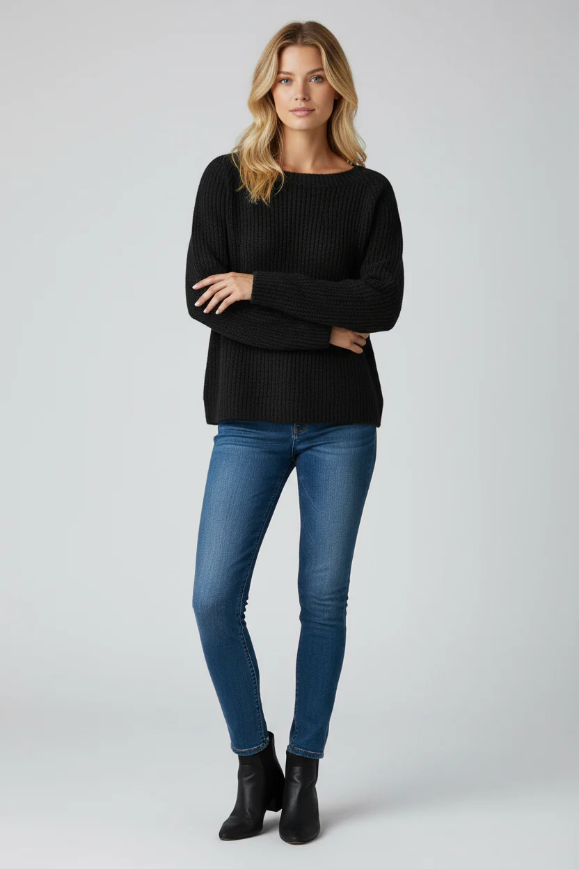 Lorayne - Sweter Damski Z Dekoltem Łódkowym - Image 5
