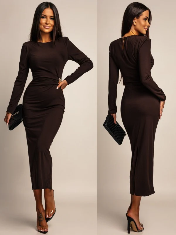 Luna | Elegancka sukienka maxi z biżuteryjnymi zdobieniami - Image 14