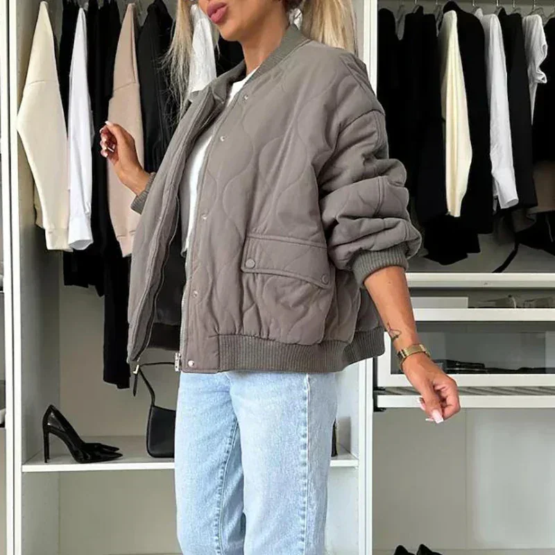 Maisie - Kurtka Jesienna Damska Bomber | Taliowany Krój - Image 5