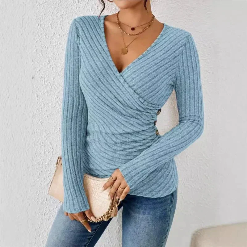 Marvella - Sweter Damski z Dekoltem V | Elegancki Sweterek Damski na Co Dzień - Image 4