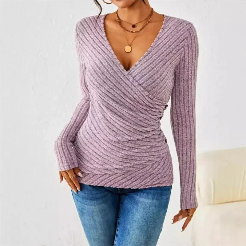 Marvella - Sweter Damski z Dekoltem V | Elegancki Sweterek Damski na Co Dzień - Image 5
