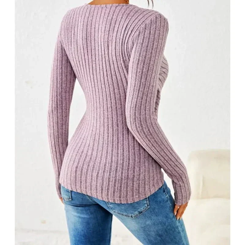 Marvella - Sweter Damski z Dekoltem V | Elegancki Sweterek Damski na Co Dzień - Image 6