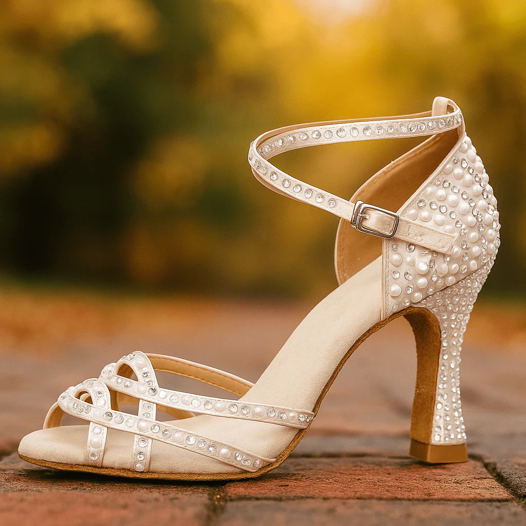 Millie - Personalizowane Satynowe Buty Taneczne na Obcasie - Image 4