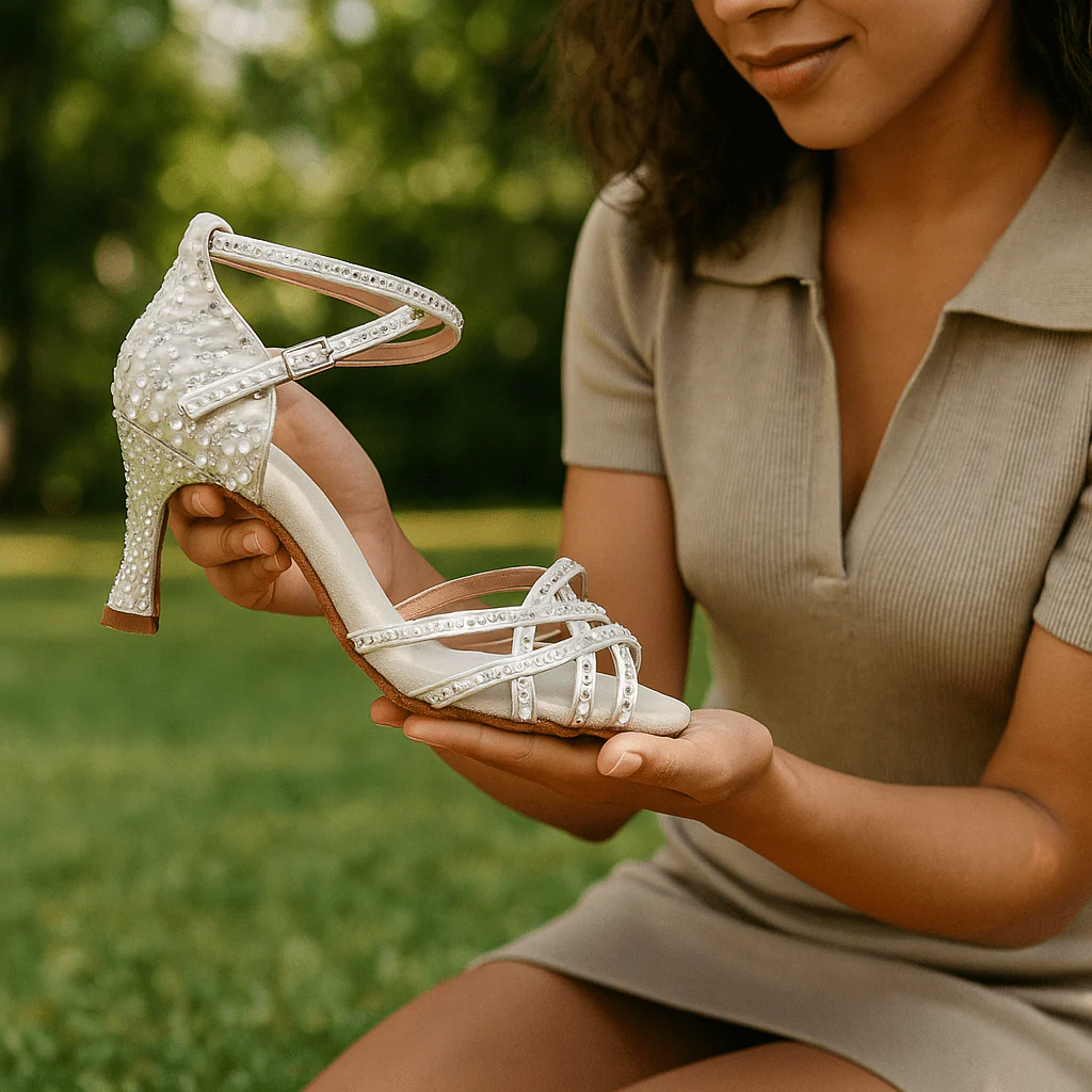 Millie - Personalizowane Satynowe Buty Taneczne na Obcasie - Image 6