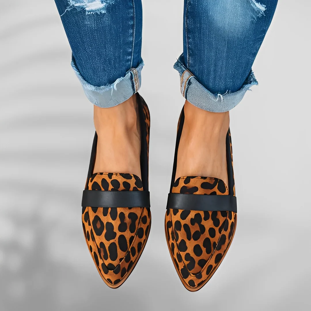 Narcissa - Skórzane damskie buty codzienne z wąskim noskiem - Image 3