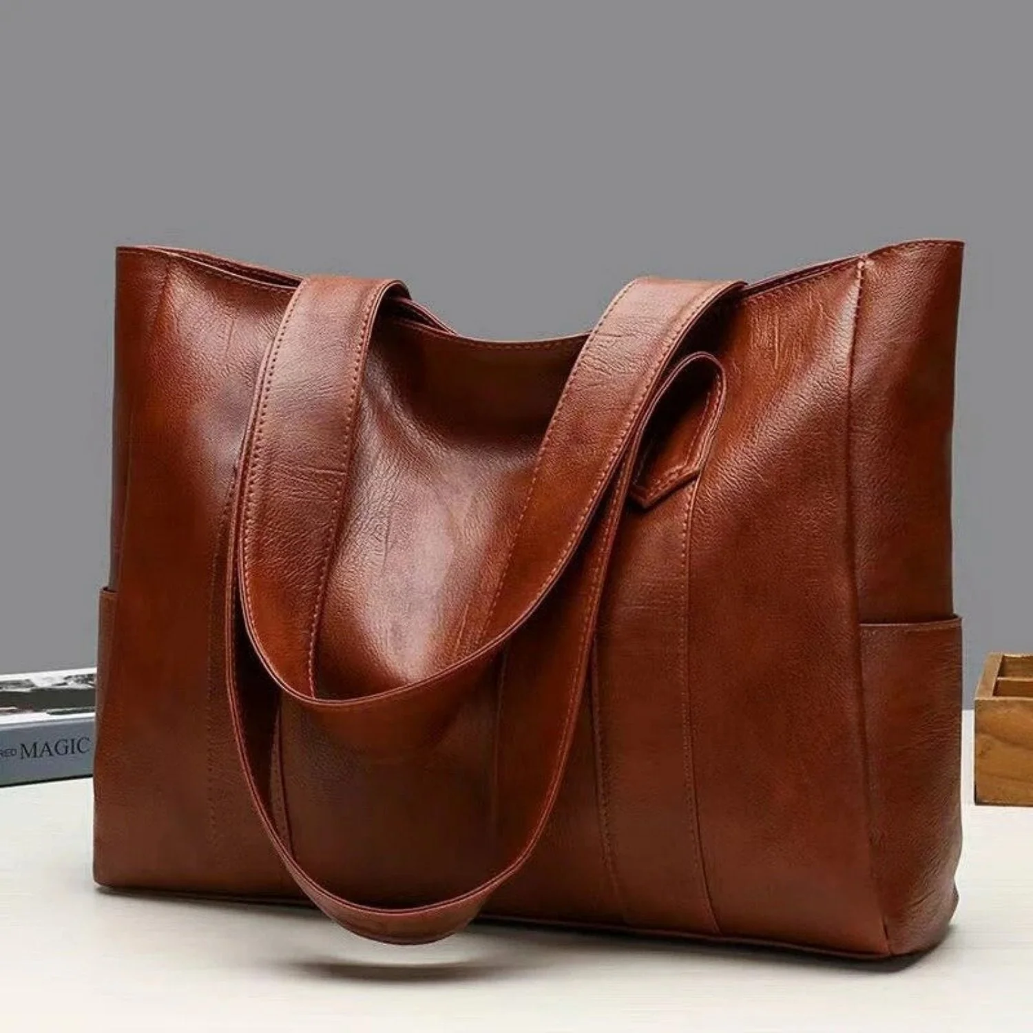 Ola - Damska Tote Bag - Przestronna w Stylu Vintage Pasek na ramię - Image 3